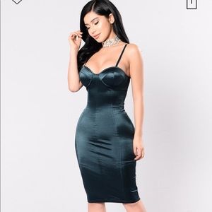 NEW!!! Fashion Nova teal Stupid in Love dress
